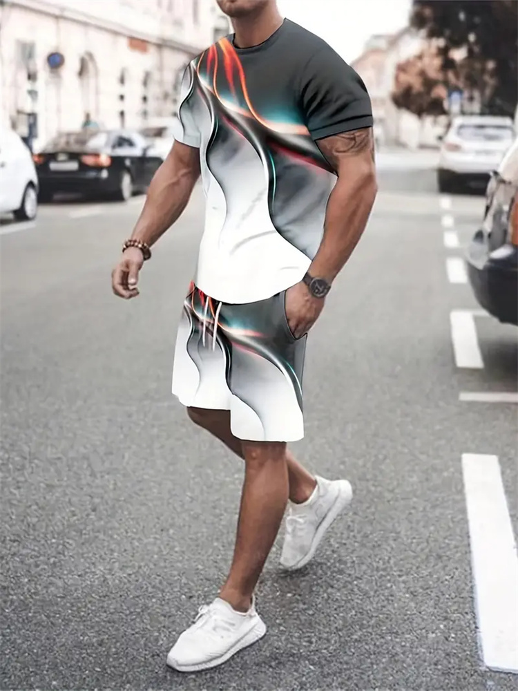 Summer Clothing Petite - Camiseta con textura degradada para hombre