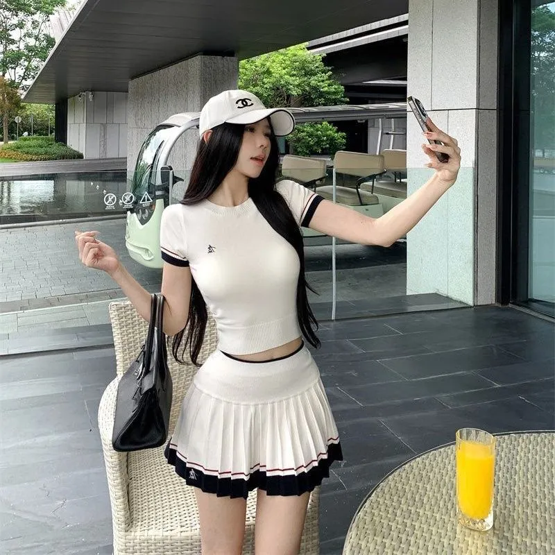 Summer Golf Clothing - Traje de Dos Piezas Coreano de