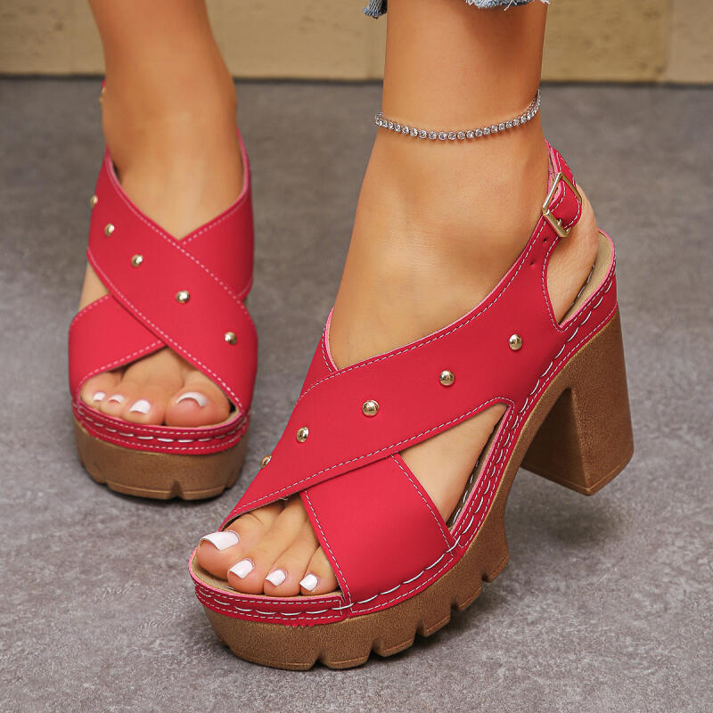 Summer Clothing Petite - Sandalias de gladiador con correa cruzada