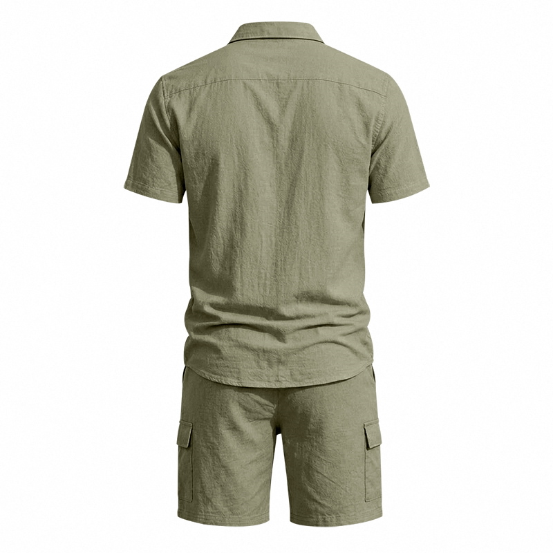 Conjunto de Dos Piezas de Lino - Summer Clothing Mens reseña y precio