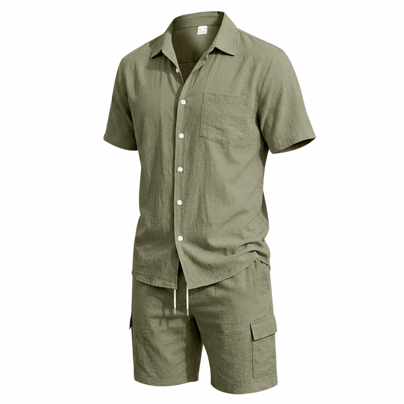 Conjunto de Dos Piezas de Lino - Summer Clothing Mens reseña y precio