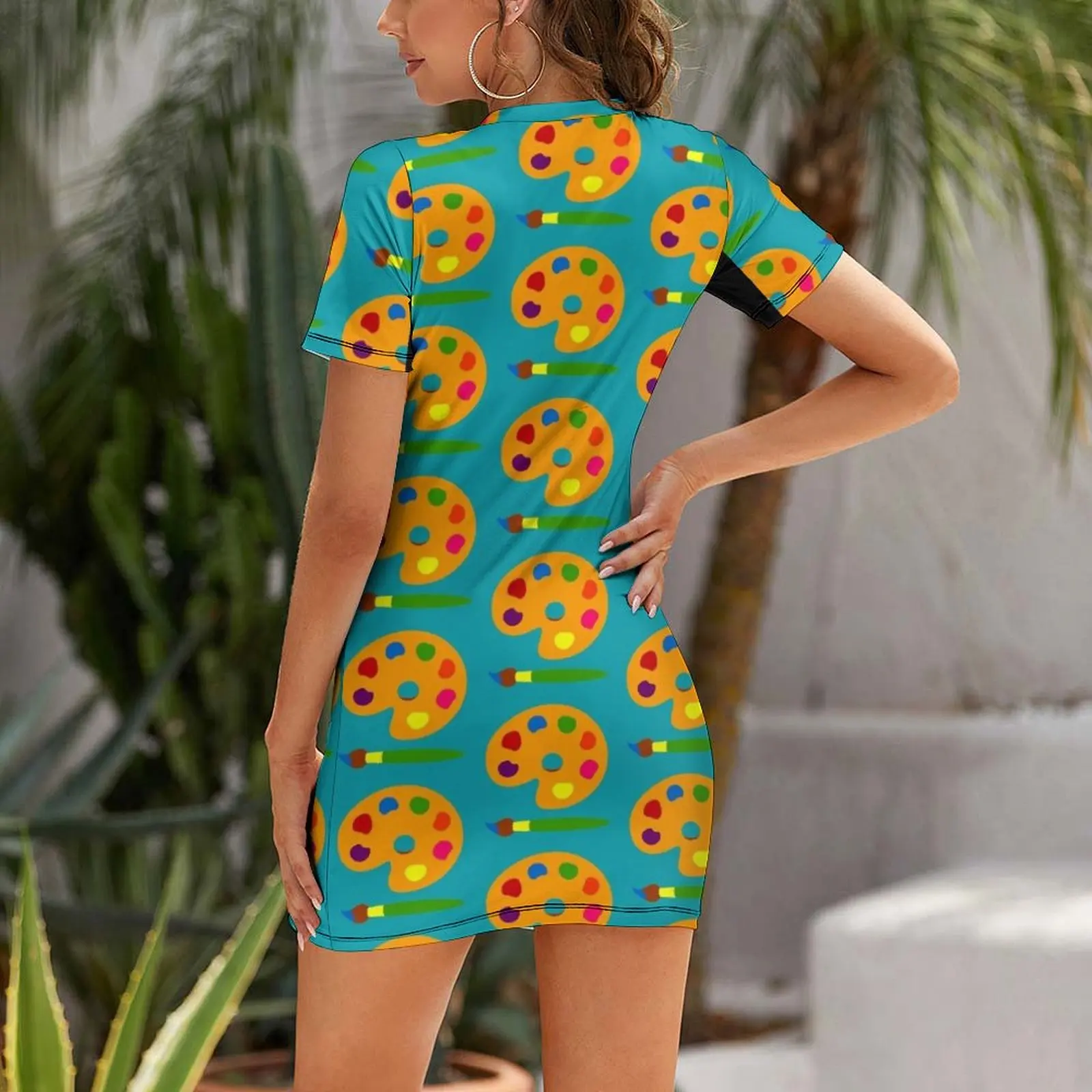 Vestido de manga corta con pal - Summer Clothing Palette reseña y precio